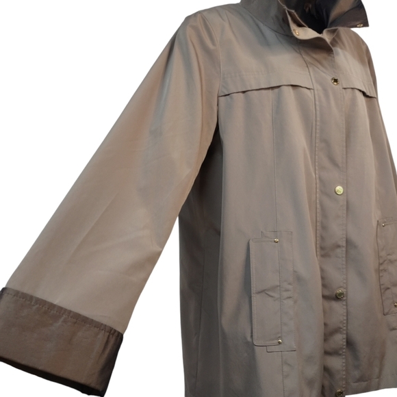 Gallery New York Women's Taupe Coat Jacket Size XL - Picture 5 of 10